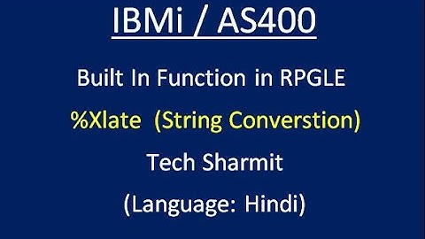 IBMi (AS400) - How to convert string from lower to upper case using %xlate Built-in Function RPGLE.