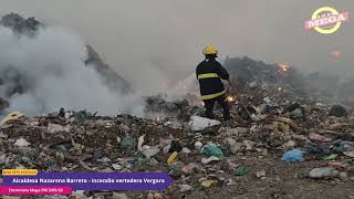 Alcaldesa Nazarena Barreto - incendio vertedero Vergara - Mega FM 91.9 Vergara