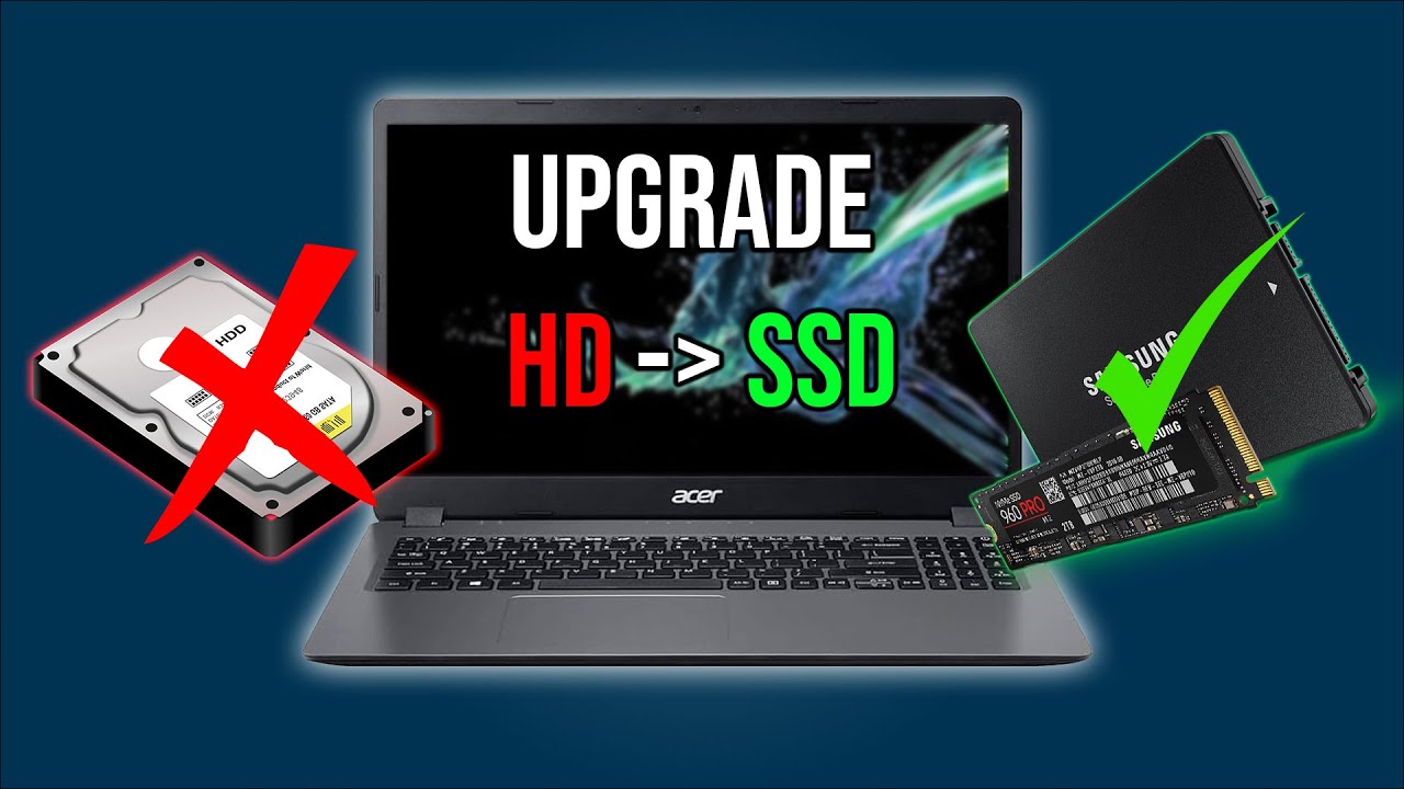 Como fazer upgrade do HD para SSD em notebook Acer Aspire passo a passo ...