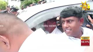 Mahinda Rajapaksa leaves the Bribery Commission amid a surging tide of people - Hiru News