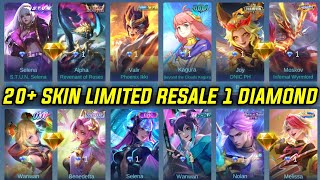 20  SKIN LIMITED RESALE SHOP DIAMOND KUNING HARGA 1 DM! UPDATE SKIN LIMITED RESALE DI DIAMOND KUNING