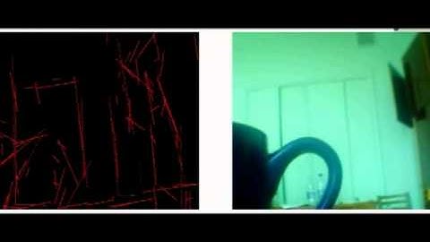 Detection of lines and circles in a video stream