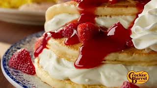 Cracker Barrel Commercial 2025  usa  Stuffed Cheesecake Pancakes W Oreo