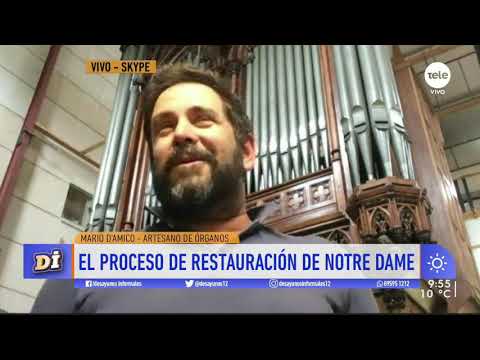 Un uruguayo dirige el trabajo de  desmontaje del órgano de la catedral de Notre Dame