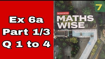 Maths wise 7 Oxford | Ex 6a part 1/3 | Q 1 to 4