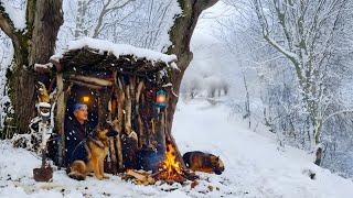 SNOW CAMPING _ Survival in deep snow_Secrets of Survival _ Winter Survival camping in heavy snowfall