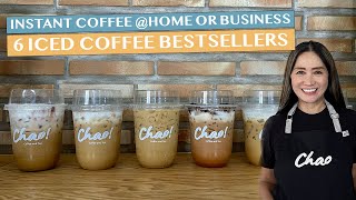 INSTANT COFFEE RECIPES: FOR 6 ICED COFFEE BESTSELLERS IN 16OZ CUPS