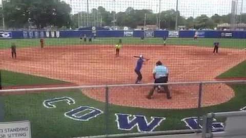 Abigail Fontenot Pitching at Mcneese Camp  shuttin...