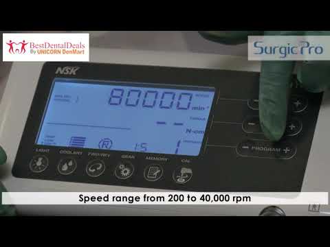 NSK Surgic Pro Physiodispenser  Unit | Dental Implant Micromotor - video from BestDentalDeals