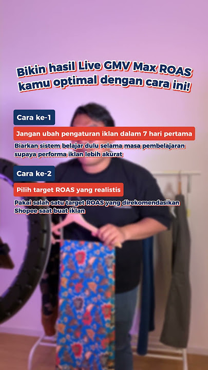💡Tips biar hasil Iklan Live GMV Max ROAS kamu optimal!