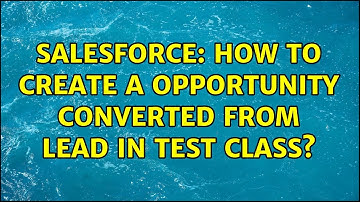 Salesforce: How to create a opportunity converted from lead in test class?