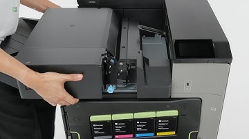CS963/CX833/CX961/CX962/CX963—Installing the staple finisher