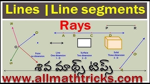 Geometry of Lines, line segments, and rays in telugu | Geometry Basic Concepts in telugu