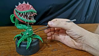 making Carnivorous plant in plants vs zombies with clay_how to make plants vs zombies with play-doh