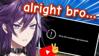 YouTube keeps age-restricting Hakka's Streams【HOLOSTARS CLIP】