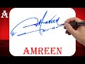 Amreen name signature style  a signature style  signature style of my name amreen