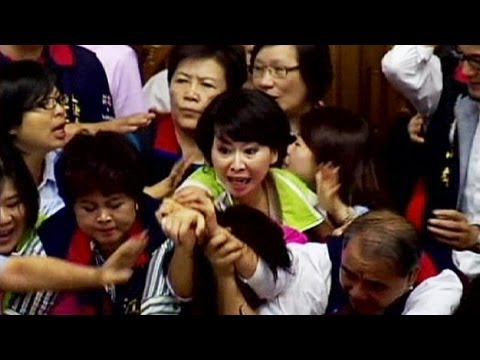 Parliament fight in Taiwan
