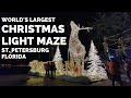 Enchant Christmas 4K | World&#39;s Largest Christmas Light Maze | St Petersburg, Florida [Christmas Eve]