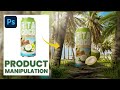 Product manipulation in photoshop  coconut water poster design  photoshop tutorial