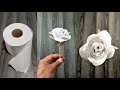 increible rosa de papel higienico FACIL manualidad flores de papel higienico