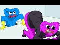 Kissy Missy & Huggy Wuggy Steve, I'm stuck Poppy Playtime animation #5