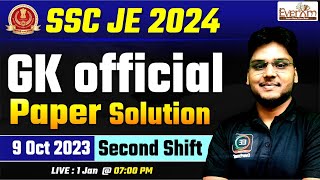 SSC JE GK Paper Analysis 2023 | SSC JE General Awareness Previous Year Questions | SSC JE GK GS 2024