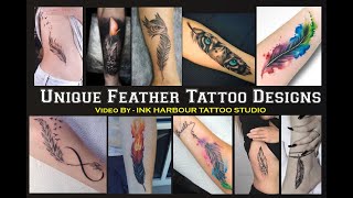 UNIQUE FEATHER TATTOO DESIGNS, COLOURFUL FEATHERS, FEATHER TATTOO FOR GIRLS, FEATHER TATTOO FOR BOYS