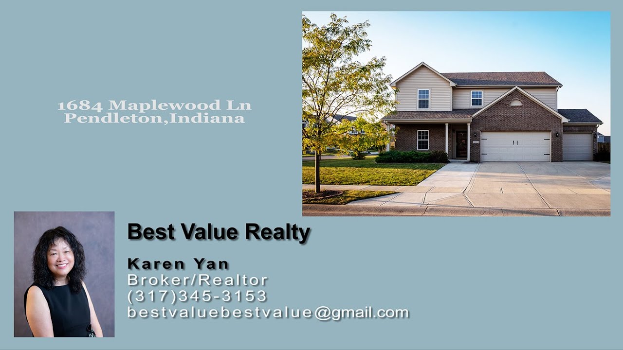 Home for sale 1684 Maplewood Ln, Pendleton, IN 46064 YouTube