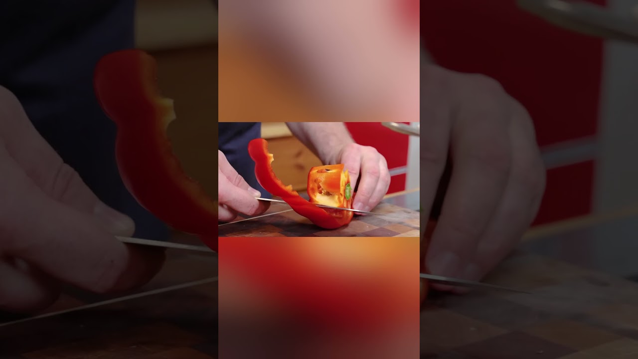 Paprika richtig schneiden 🔪