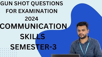 Communication skills | semester-3 | important questions for examination 2024 | Osmania university