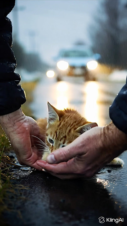 Kitten Almost Got Hit by a Car! 🚗🐱 #kitten #cat #animalrescue #cats #pets #rescue #shorts #animal
