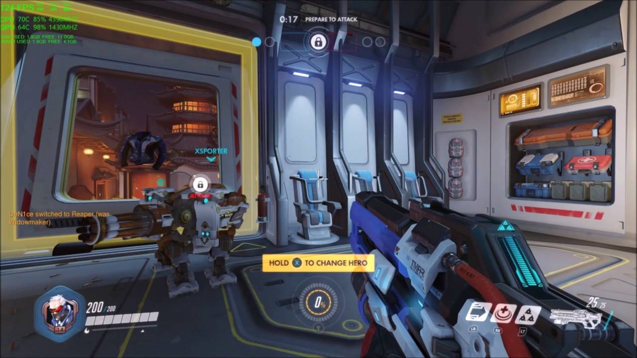 Overwatch controlled AI Benchmark  GTX 980ti AMP! Extreme