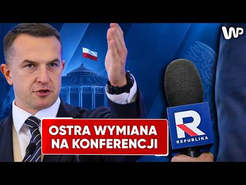 TV Republika journalist points this out to Szłapka. The government spokesperson couldn't hold back