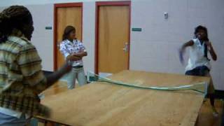 girl vs ping pong ball
