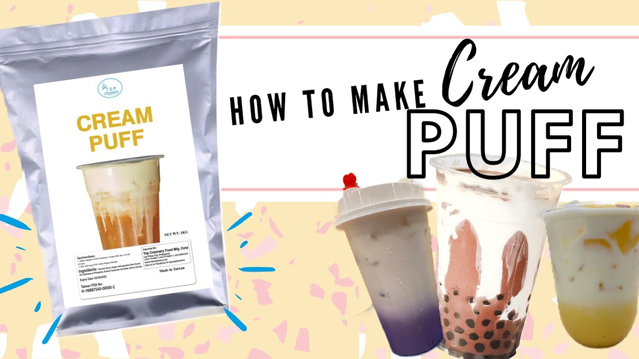 HOW TO MAKE CREAM PUFF MILK TEA HOW TO USE CREAM PUFF FOR MILK TEA ! AMAZING! YouTube