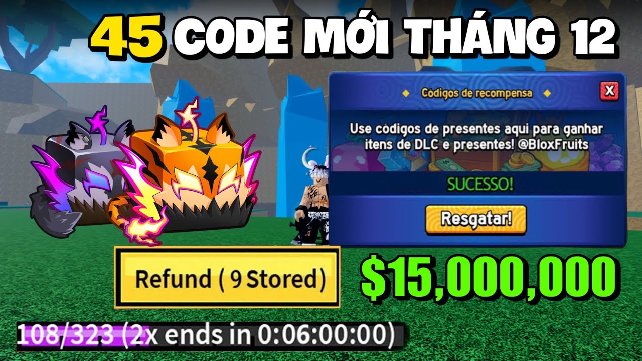 Tổng Hợp 45 CODE X2 Kinh Nghiệm Và RESET Chỉ Số STAT Mới Nhất Tháng 12 Trong Blox Fruit | Roblox
