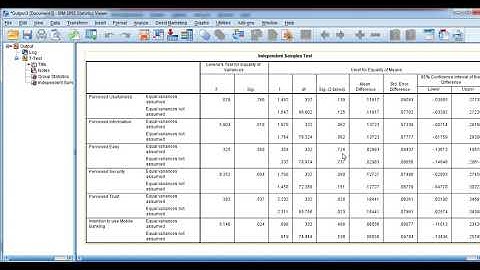 Independent Samples t Test Using SPSS