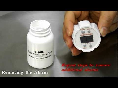 E-pill TimeCap and Bottle - Last Opened Time Stamp - Set Up to 24 Alarms