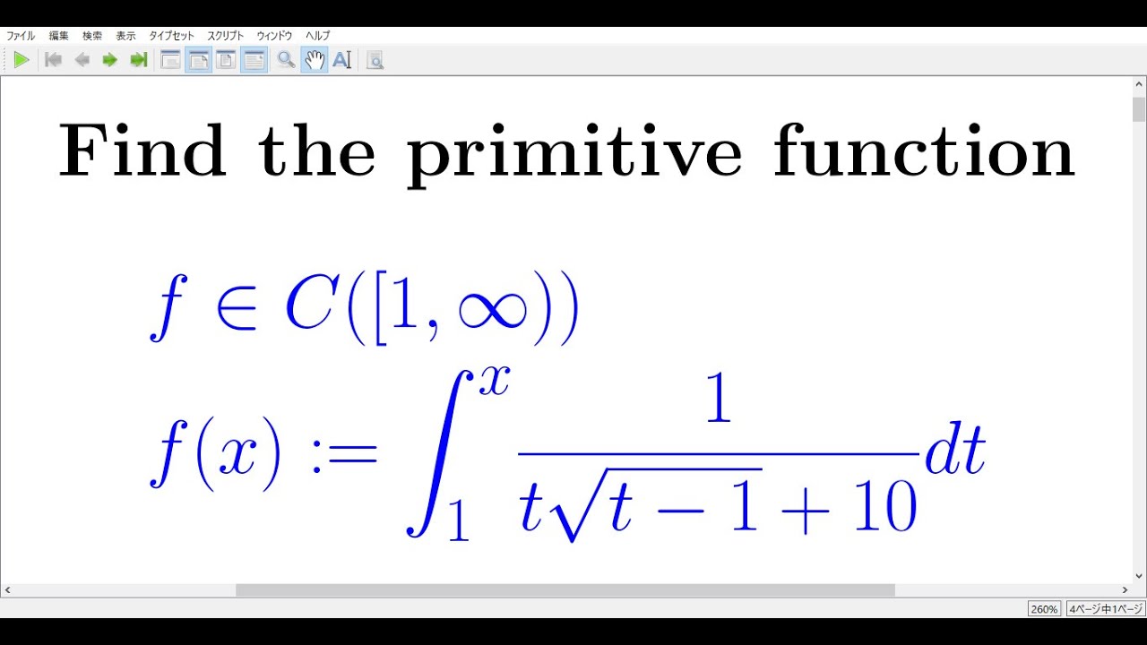 calculation exercise 764 Find the primitive function - YouTube