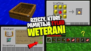 RZECZY, KTÓRE PAMIĘTAJĄ TYLKO WETERANI MINECRAFT!