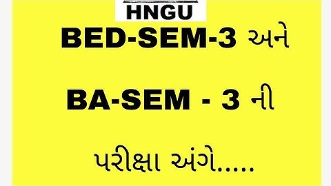 BA sem 3 and Bed sem 3 exam Date change