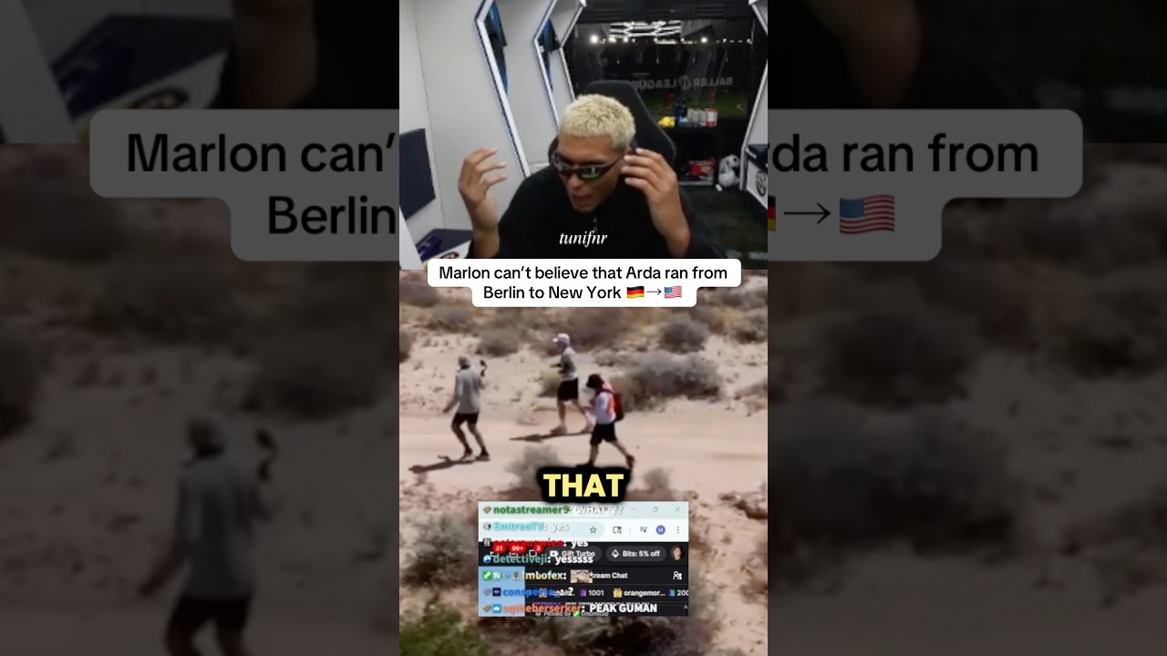 Marlon can’t believe that Arda ran from Berlin to New York 🇩🇪→🇺🇸 #ardasaatci #marlon #reaction