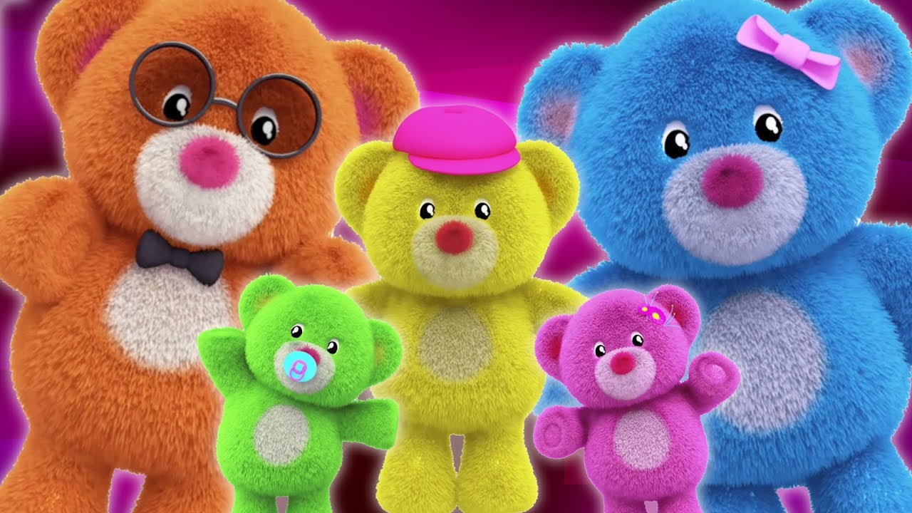 Orsacchiotto famiglia dito | bambini canzone | rima per bambini | Teddy Bear Finger Family