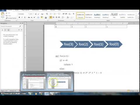 foo function with recursion