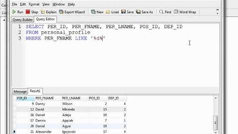 MySQL -_14 การค้นหาคำด้วยคำสั่ง LIKE และ WildCard