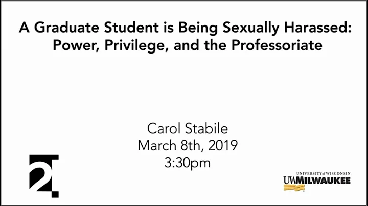 Carole Stabile: "Power, Privilege, and the Profess...