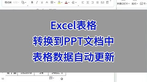Excel表格转换到PPT文档中，表格数据自动更新。#excel #办公技巧