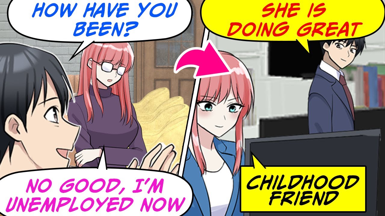 [Manga Dub] My crush looked depressed at reunion, so I invited Her to My company...!? [RomCom]