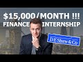 15000month finance internship  top 3 tips  interview questions  d e shaw  co