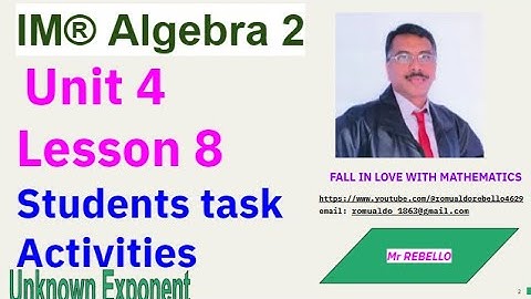 Unit 4 | Lesson 8 | Student